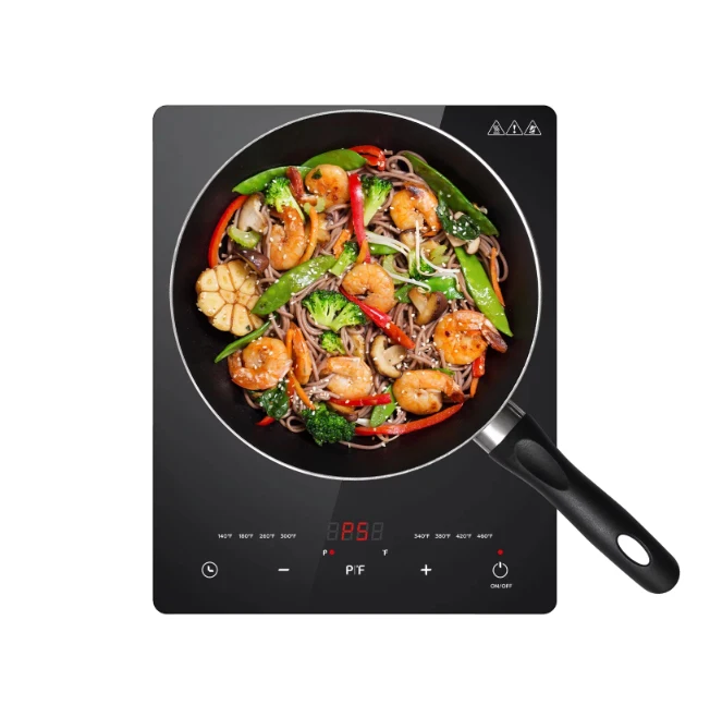 CIARRA CAH1TI 1800W Portable Induction Cooktop, Ultra Slim Single Electric Countertop Burner with Sensor Touch and Digital Timer