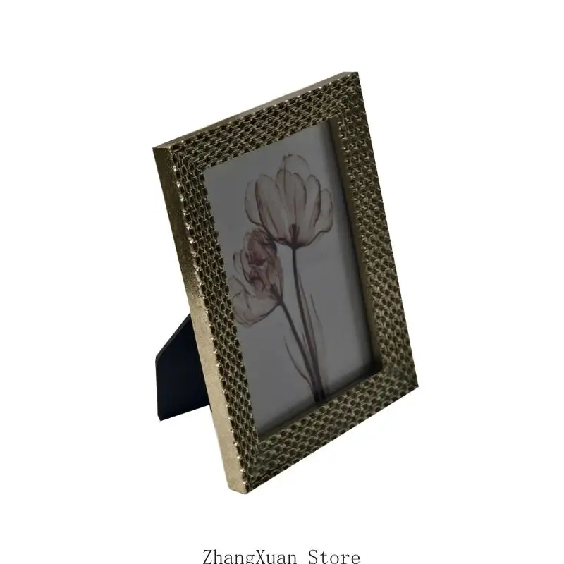 Antikgold-Dekorrahmen für Fotos und Kunstdrucke mit strukturiertem Harzdesign für elegante Wohnzimmer-Dekorationen 3XUF – Detail 8