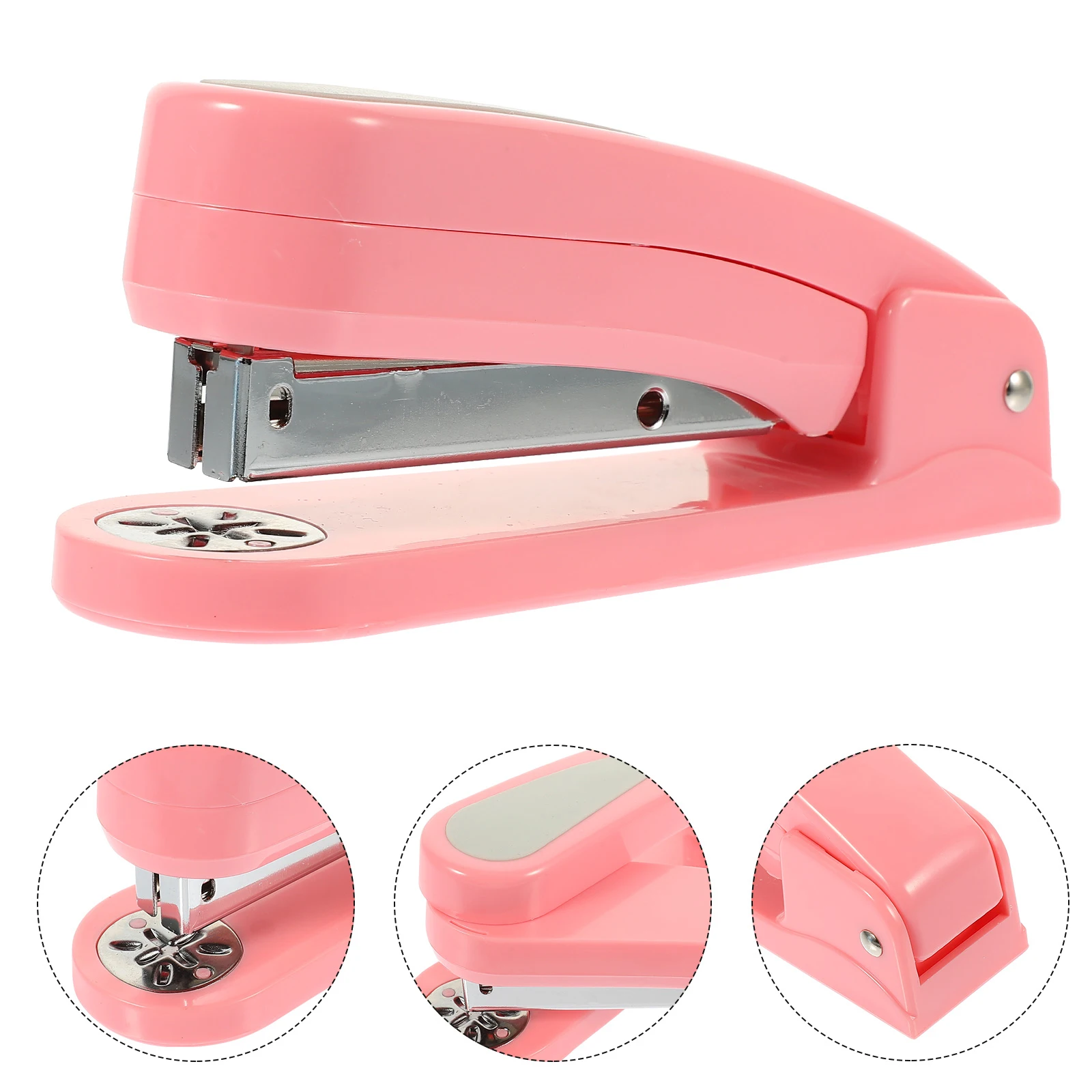 

Office Rotary Stapler Staples Swivel Heavy Duty Automatic Must Have Pink Plastic Student