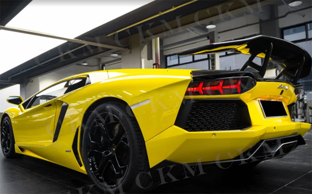 

CKMUUER для Lamborghini Aventador LP700 LP720 LP750 2011-2019: задний спойлер (крыло) из карбона с высоким вылетом