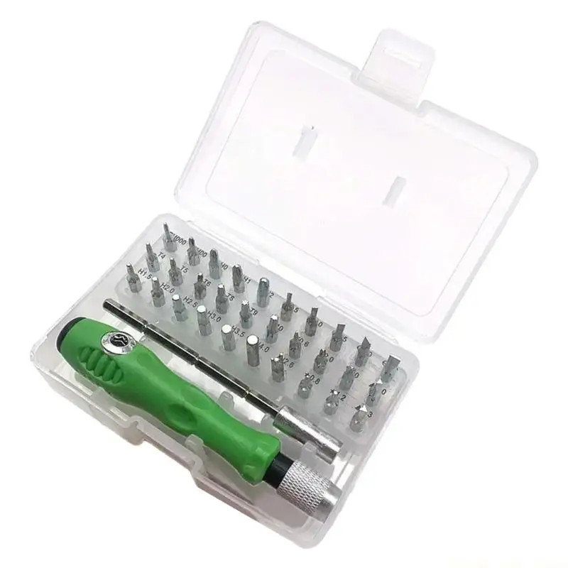 A2BE Complete 32 In 1 Screwdriver Set With Absorption To Prevent Screw Loss&Ergonomic Handle For Comfort Durability