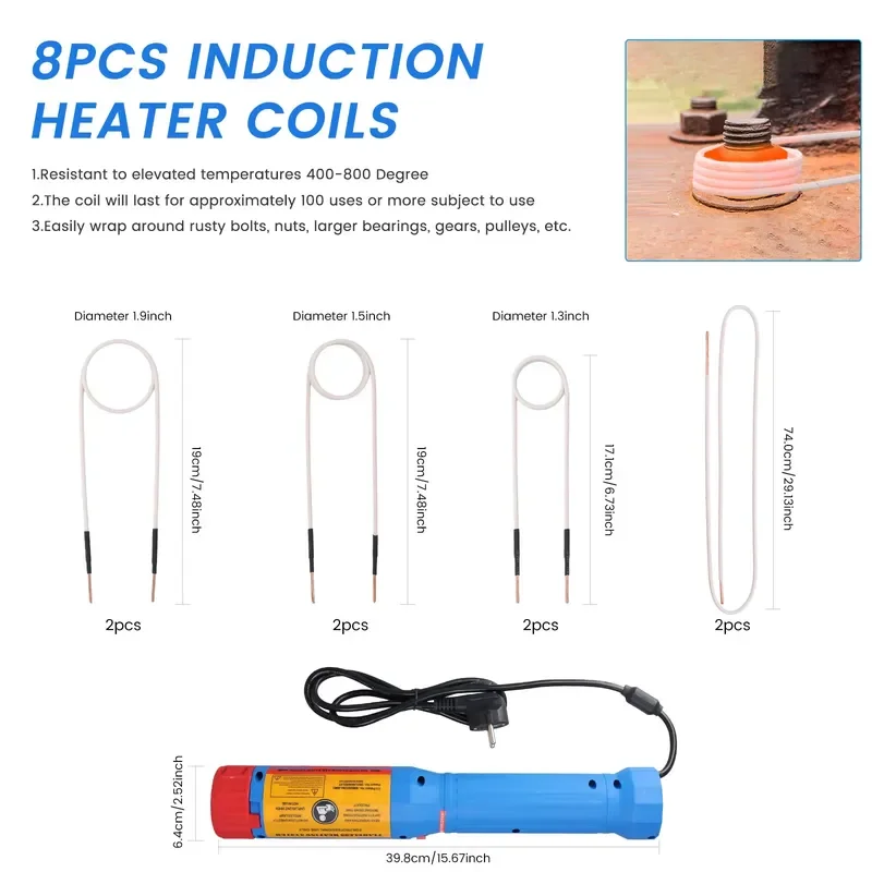 For Podofo 240V Handheld Induction Heater for Bolt Removal High Power 1100W Heat Induction Tool with Magnetic Coil Factory