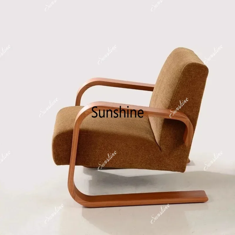 Medieval solid wood leisure single chair high-end clubhouse single sofa armchairTJ