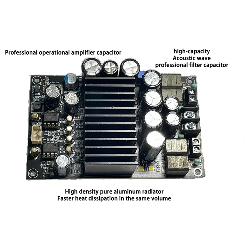 DC 48V TPA3255 Digital Amplifier Board 2.0 Channel Amplifier Board HIFI Stereo 300Wx2 Class D Amplifier