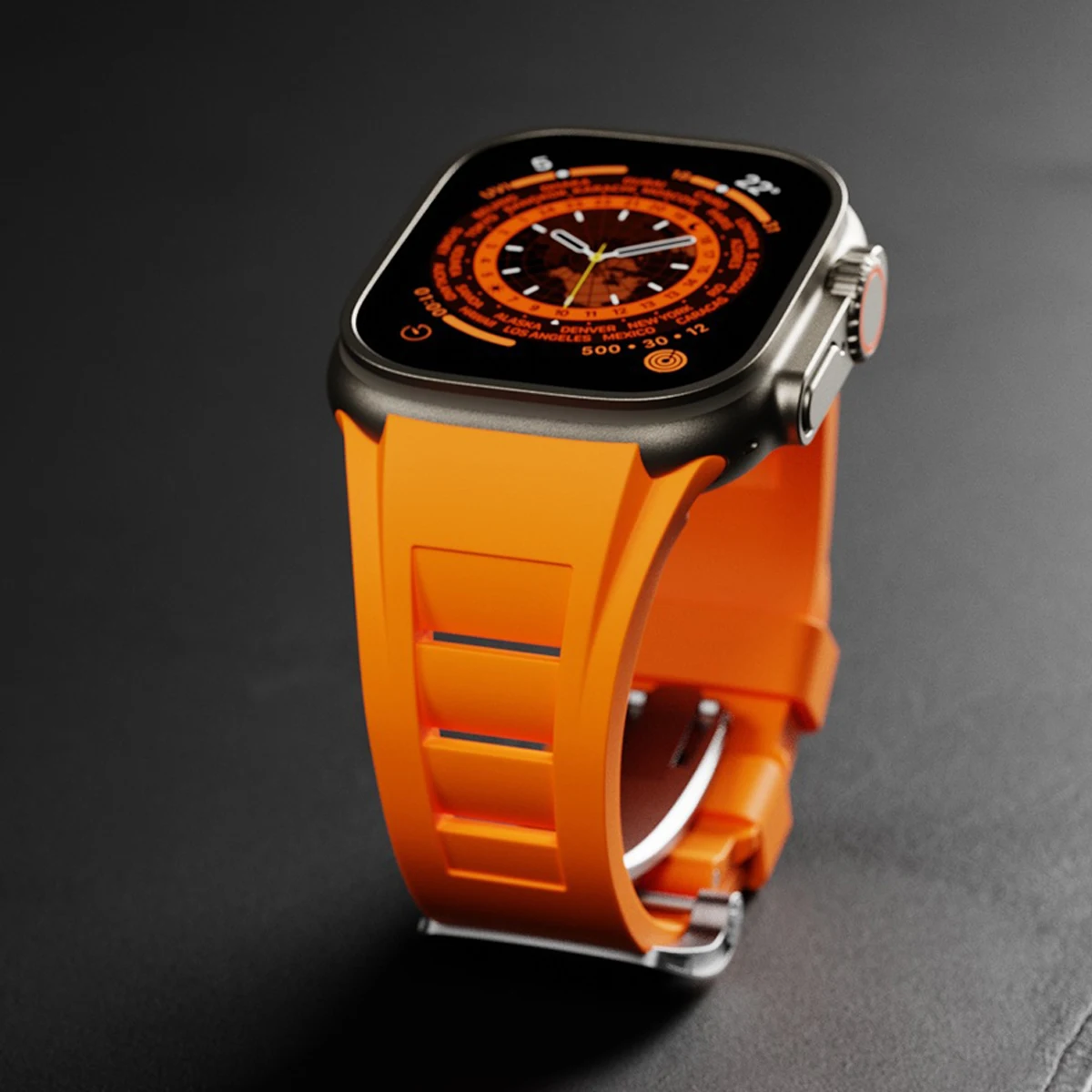 

Ремешок металлический и силиконовый для Apple Watch Ultra Band, браслет для iWatch Series 9 8 7 6 5 4 3 SE ultra 2, 49 мм 45 мм 44 мм 42 мм