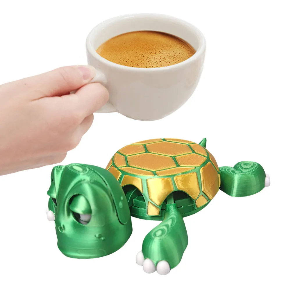 2025 montanha-russa de tartaruga quente 3d impresso caneca de café bebidas titular utensílios de mesa para casa decorativa engraçado pulando tartaruga pop up copo
