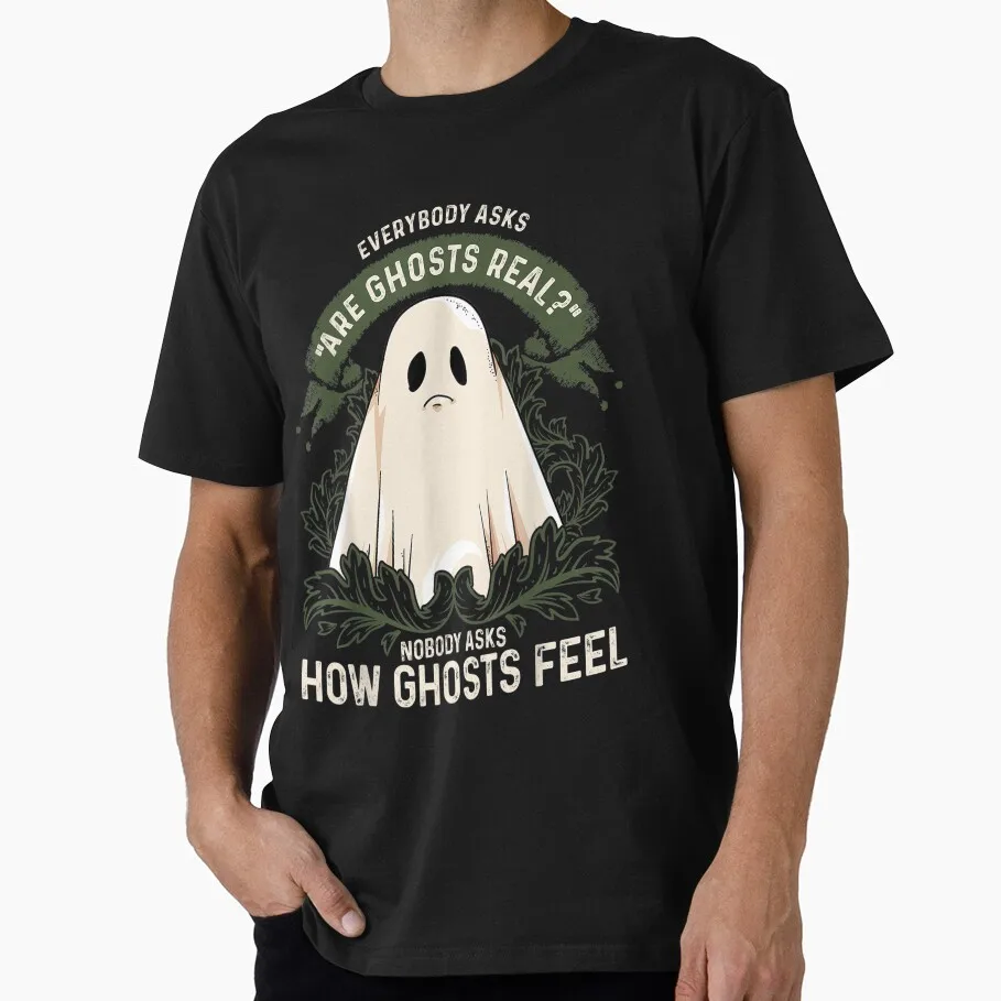Sad Ghost Sheet Ghost Funny Paranormal Ghost Hunting Spirits Halloween Gift T Shirt Funny Spooky Boo Tee Unisex Trick or Treat