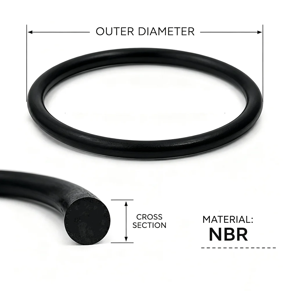 225Pcs Black NBR Rubber O-Rings Seal Nitrile Butadiene Rubber Washers CS1.9mm OD6-30mm wear resistant