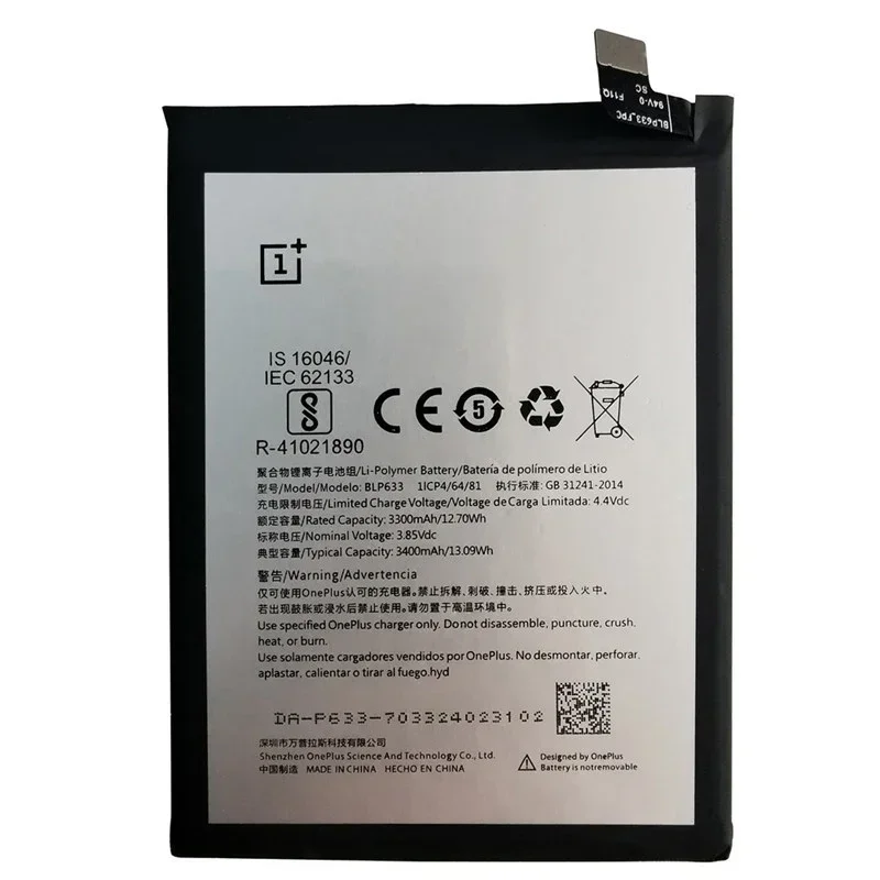 100% Original for Oneplus 3T Battery High Quality 3400mAh BLP633 Replacement for Oneplus Three T Smartphone Batteries track code