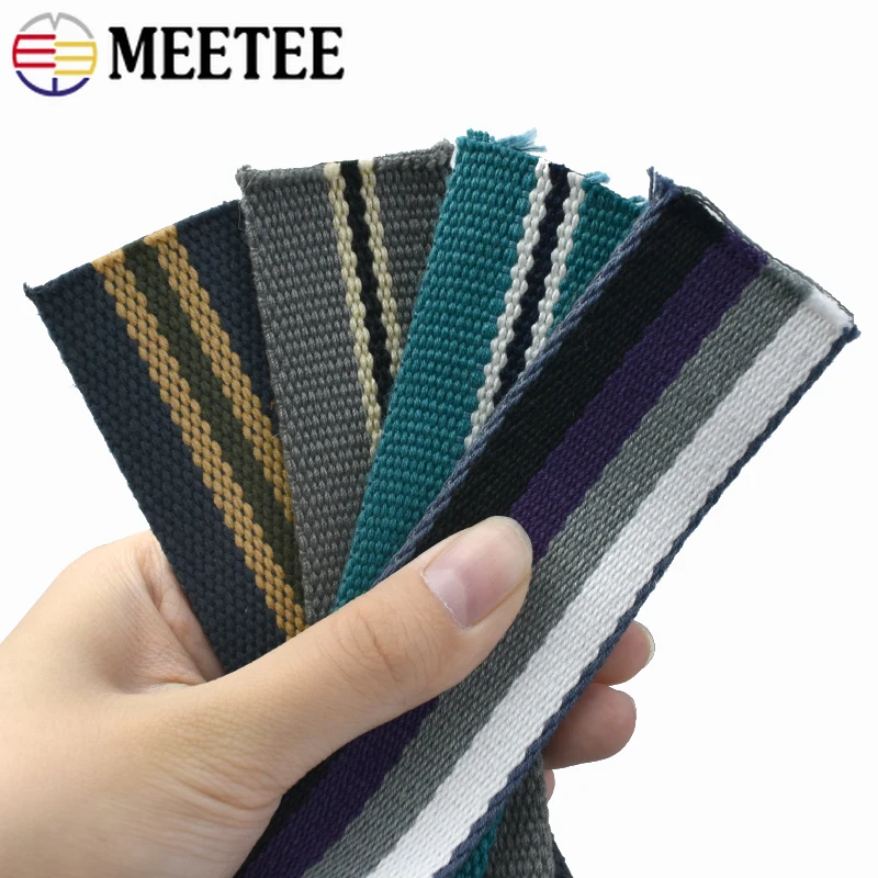 2M 38mm Canvas Webbing Tapes 2.5mm Thick Polyester Cotton Ribbon Strap for Binding Belts Bag Clothing DIY Sewing Accessories