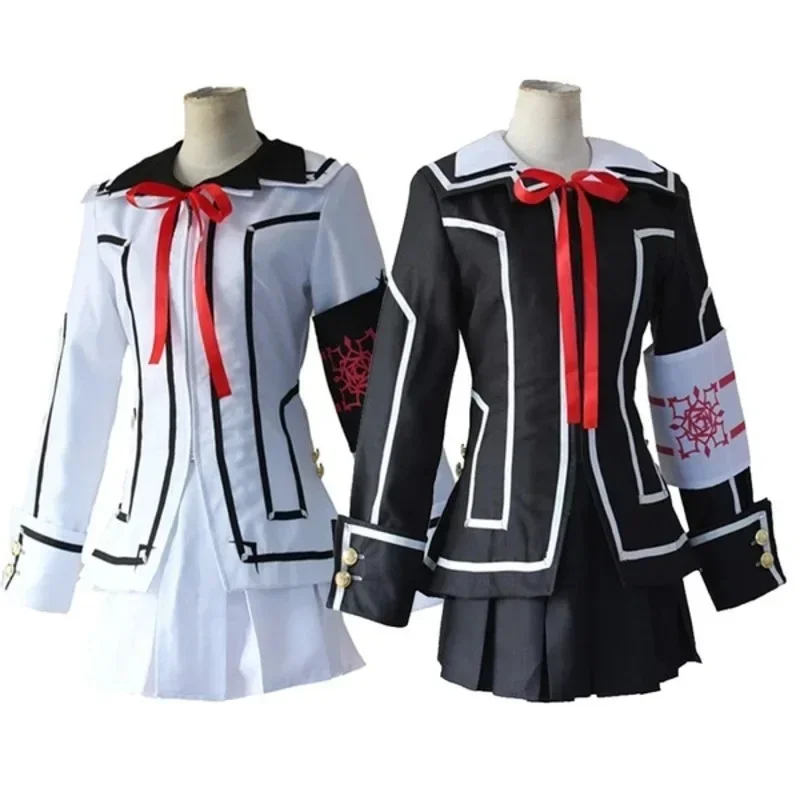 Anime Vampire Knight Souen Ruka/Kuran Yuki School Uniform Cosplay Girl Halloween Party JK Outfit (Coat Shirt Skirt Tie) C104M290