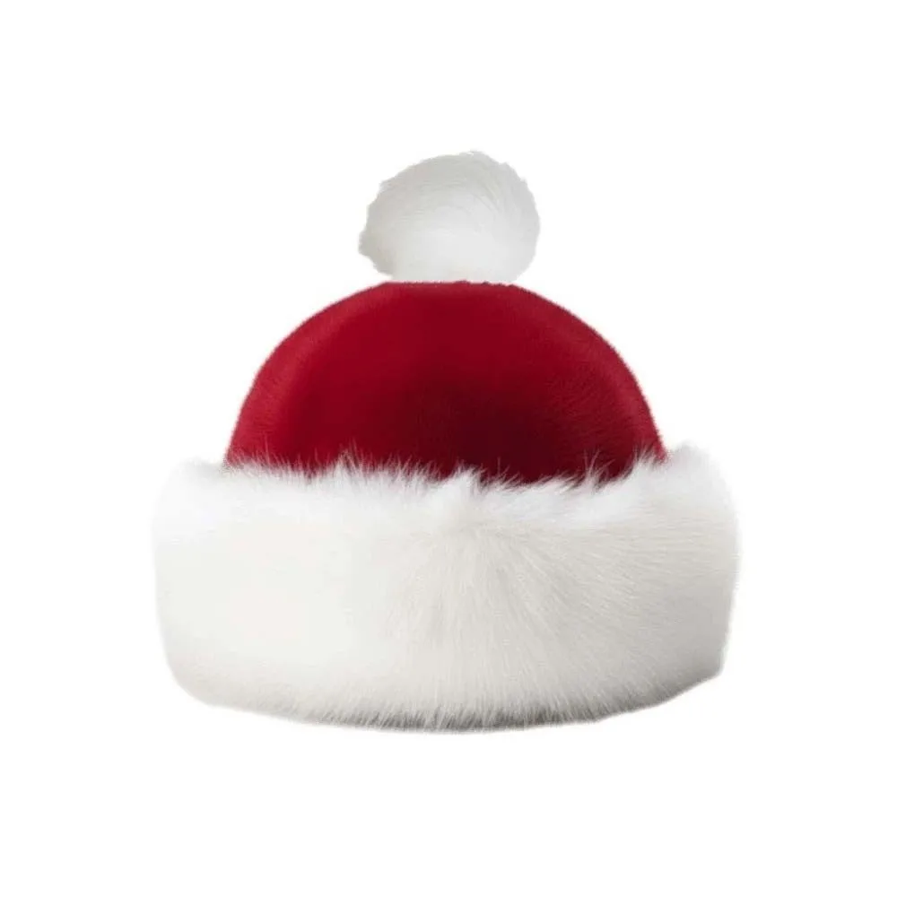 Faux Fur Christmas Fur Hat Round Top Thick Plush Fluffy Trapper Cap Fleece Lined Thermal Plush Bucket Hats Ladies