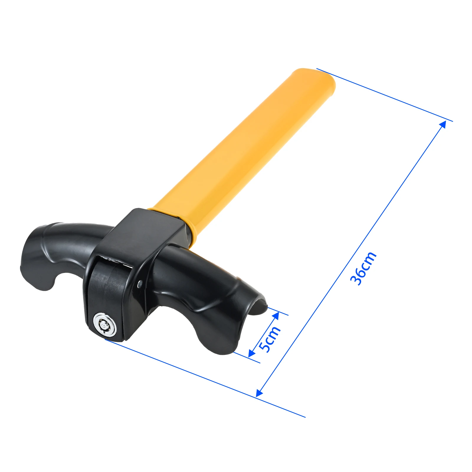 Universal Auto Steering Wheel Lock High Security Anti-Theft Device with Anti-Pry Stainless Steel T-Bar Immobiliser with 2 Keys