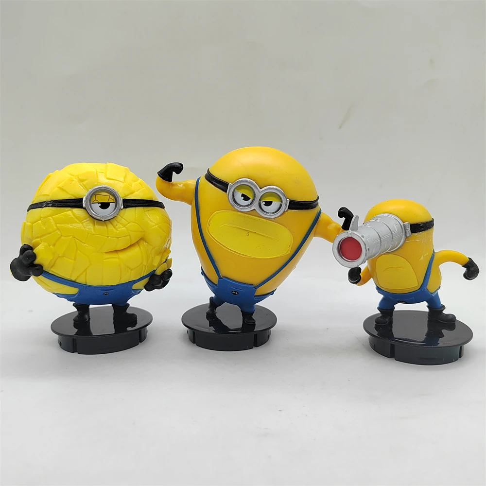 Despicable Me 4 Movie Minions Topper Figure Loose Figurine Toy Exclusive Collectible Desktop Decoration Gifts ﻿