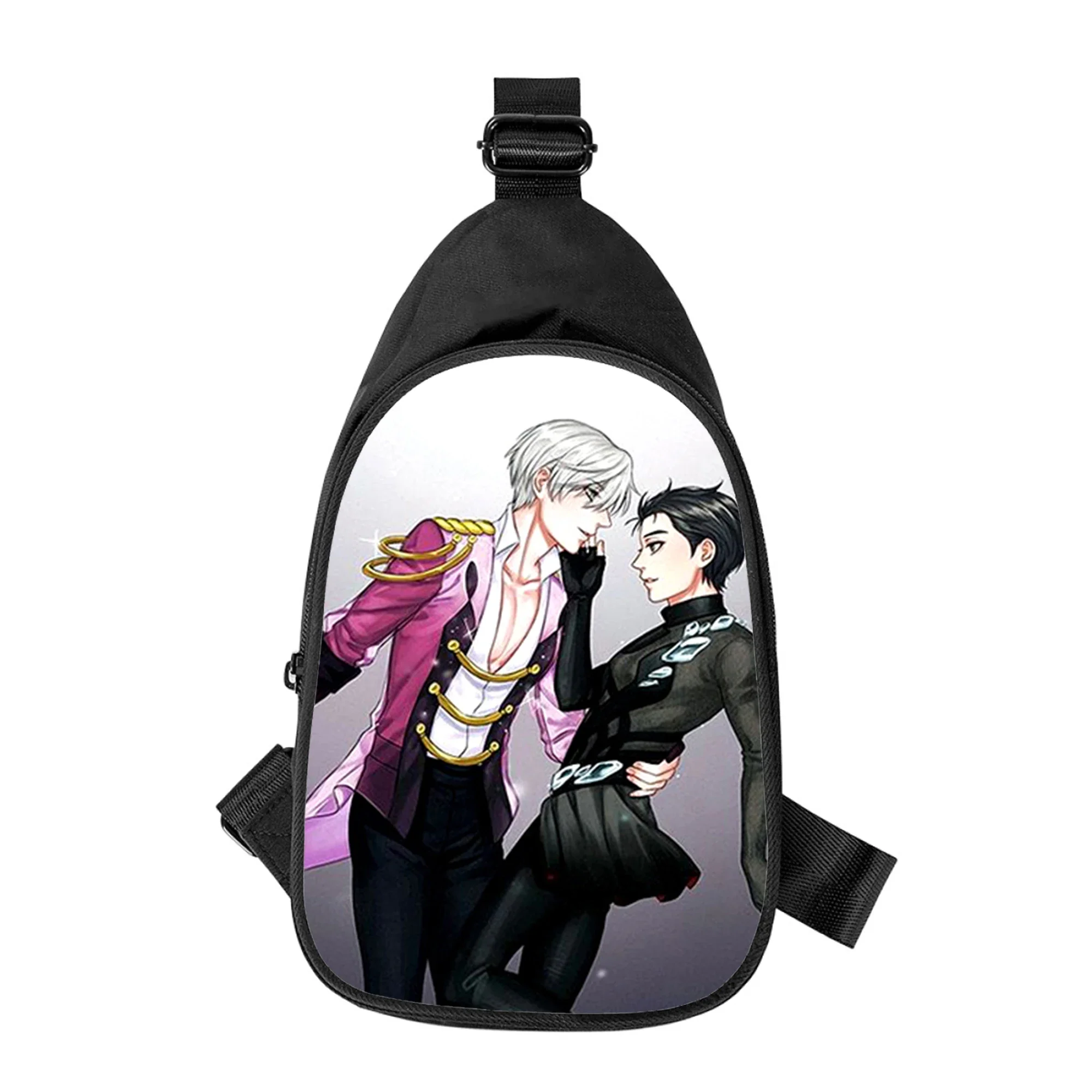 Tas dada pria wanita Anime Yuri on Ice motif 3D tas selempang dada pria baru diagonal tas bahu wanita tas pinggang sekolah pak dada pria