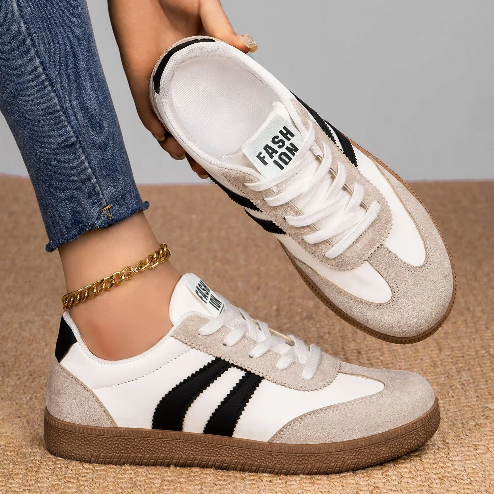 Women's shoes, spring fashion, women's soft-soled shoes, lightweight, German training shoes, versatile casual shoes for women