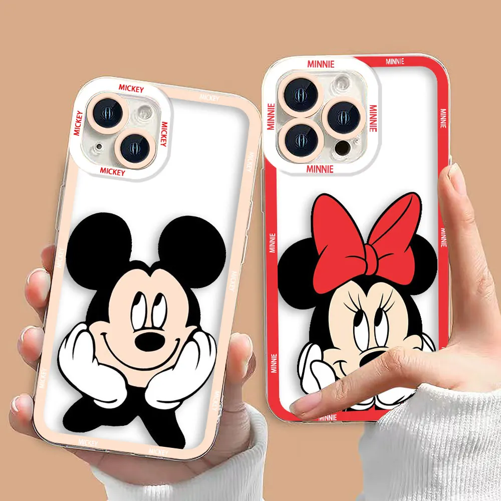 Disney Mickey Mouse Cover Clear Phone Cqoue Case For Samsung Galaxy S25 A04 A05 A05S A11 S10 S20 S21 S22 S23 S24 FE Case Funda