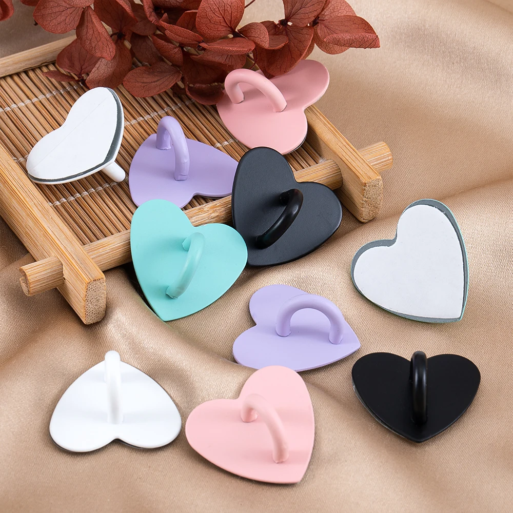 5PCS  Alloy Korean Version Tassel Metal Hook Circular DIY Accessory Heart Shaped Buckle Phone Case Pendant Material