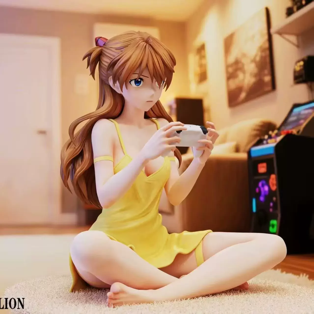 11,5cm Sitzende Spielkonsolen-Anime-Figur Trendiges Spielzeug Desktop-Ornament PC-Gehäuse PVC-Statue Dekoration Sammlerstück Modell Geschenke