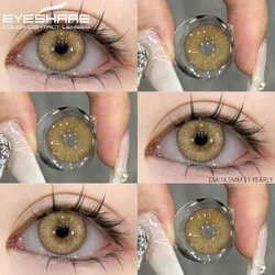 EYESHARE-lentes de contacto de colores para ojos, lentillas de alta calidad, color marrón, verde, azul, 1 par