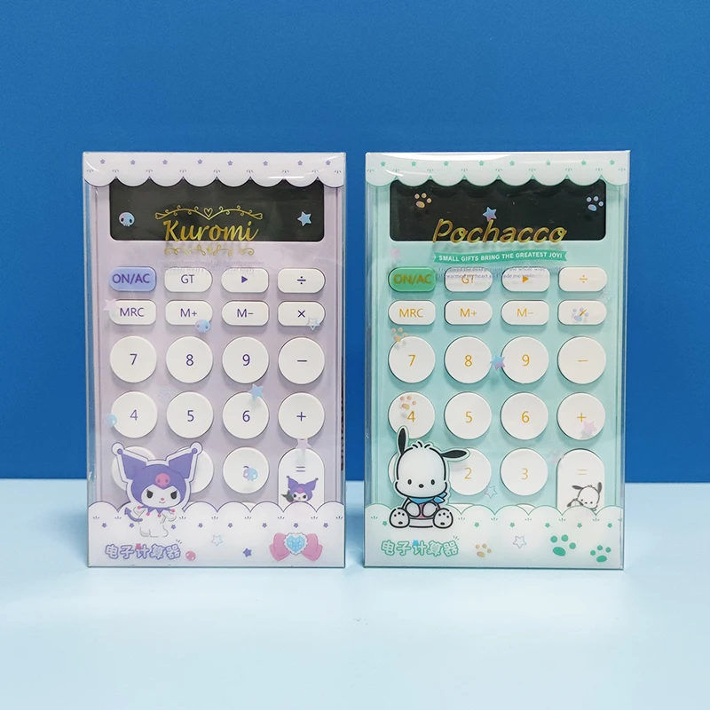 Miniso Sanrio Electronic Calculator Pochacco Kuromi Office Supplies Cartoon Anime Portable Office Calculator School Supplies