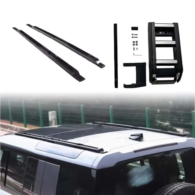 

High Quality Side Ladder Reinforced Roof Platform Rack for Defender Accessories