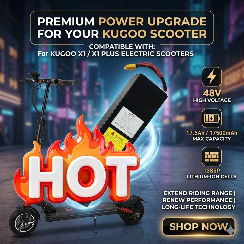 🎠~ 48V 13s5p 17.5Ah battery for Kugoo X1/X1Plus scooter lithium battery pack with BMS