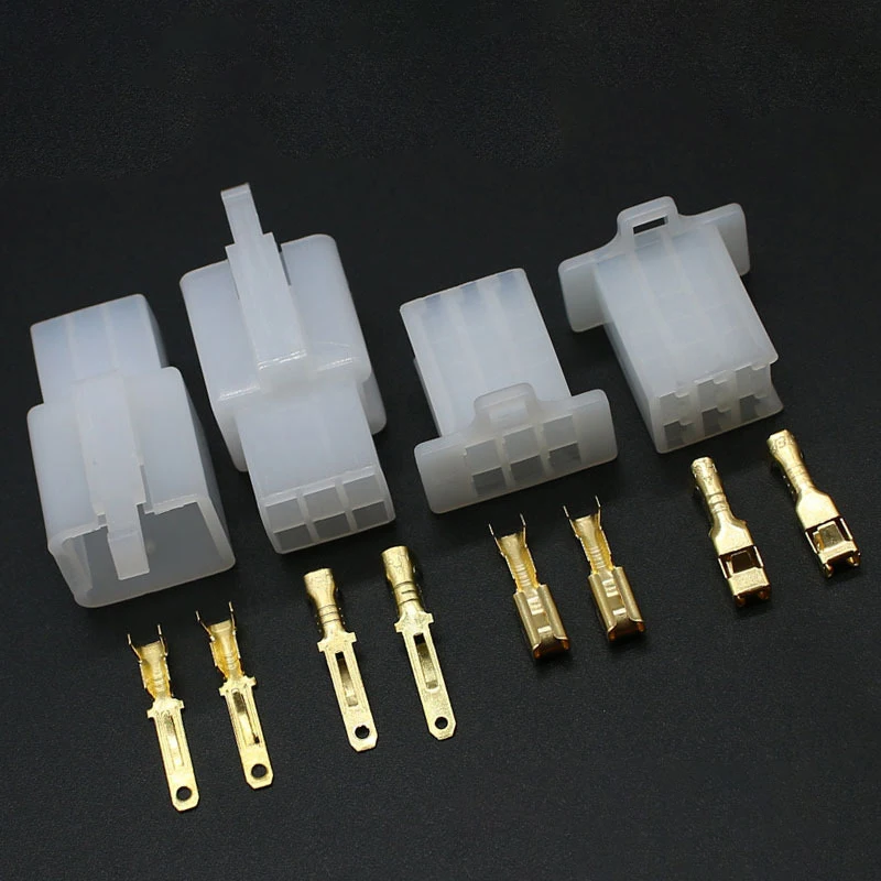 10sets 2.8mm connector 2P 3P 4P 6P 9P Electrical 2.8 Connector Kits Male Female Socket Plug For Motorcycle Motorbike Car