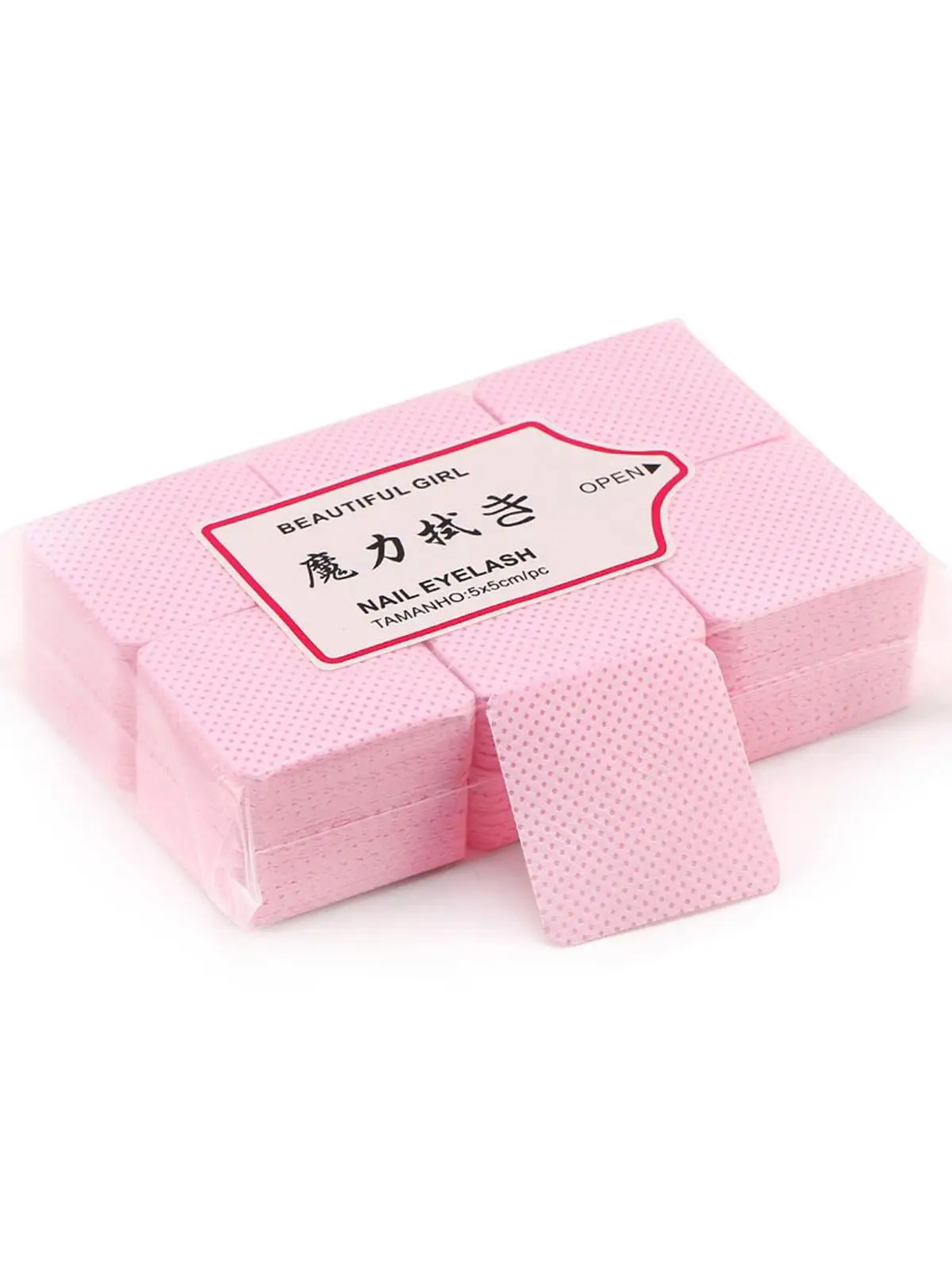 600Pcs/Pack Lint-Free Eyelash Glue Wipes Paper Gel Polish Remover Clean Month of Glue Bottle Cotton Pads Beauty Cleaning Tools 6