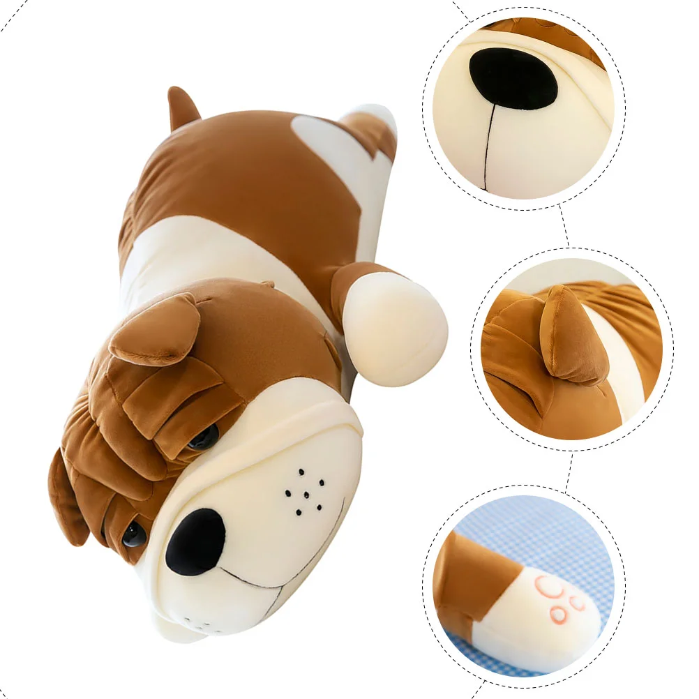 Shar Pei-juguete para dormir, almohada de dibujos animados, cojín trasero para niños, juguetes cómodos