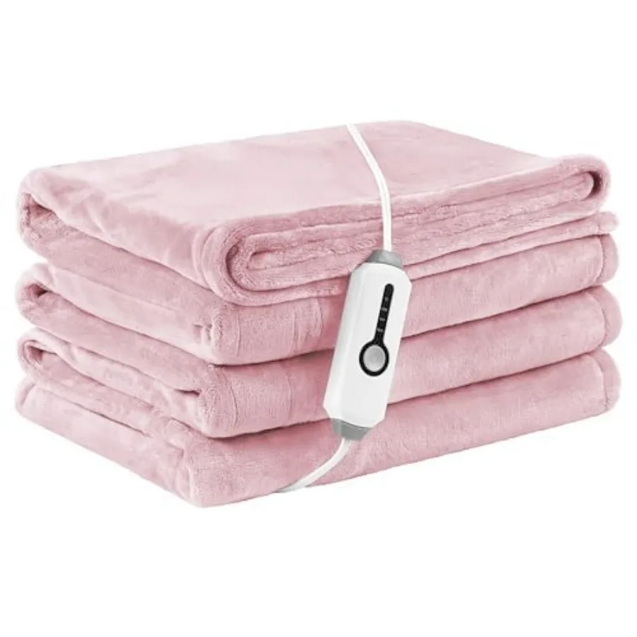 

Electric Heated Blanket Full Size 72"×84" Breathable and Luxurious Flannel Soft Warm Gift with Over-Heat Protection 4 Heating L