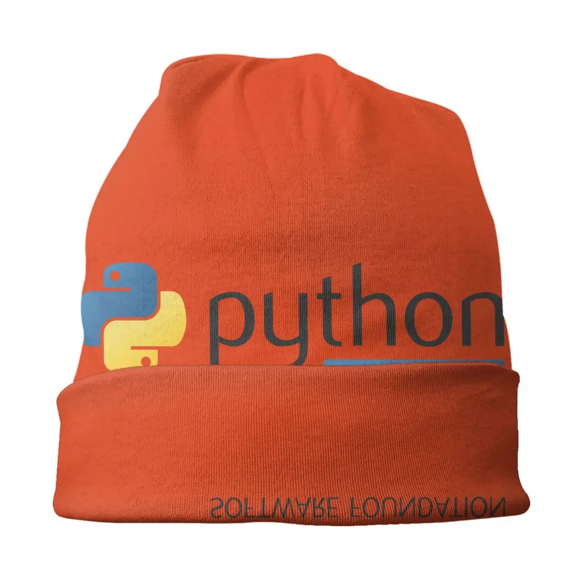 Python Programming Logo Beanie Cap Unisex Winter Bonnet  Knit Hats Outdoor Ski Programmer Developer Skullies Beanies Caps