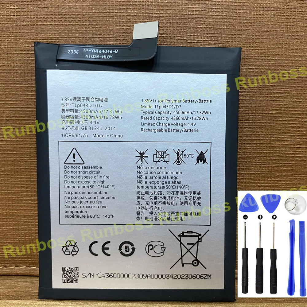 

TLP043D1 TLP043D7 4500mAh Phone Battery for TCL 10 Pro T799H T799B ,TCL 20 Pro 5G ,TCL 10 Plus 10+ T782H Mobile Phone