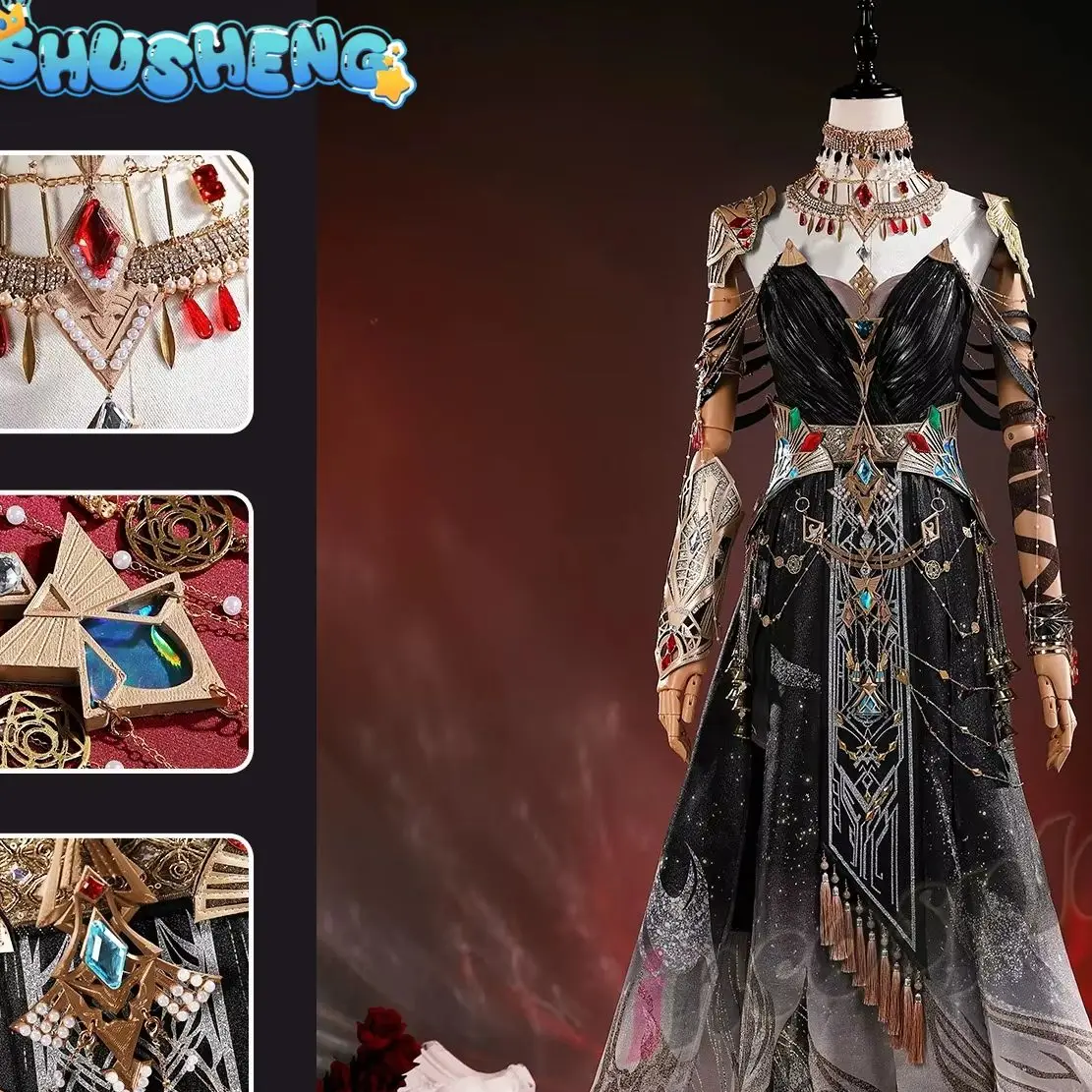 Disfraz de cosplay de Game Love and Deepspace, cazadora inmortal, protagonista femenina, juramento divino, traje de cosplay de la protagonista MC, en stock.