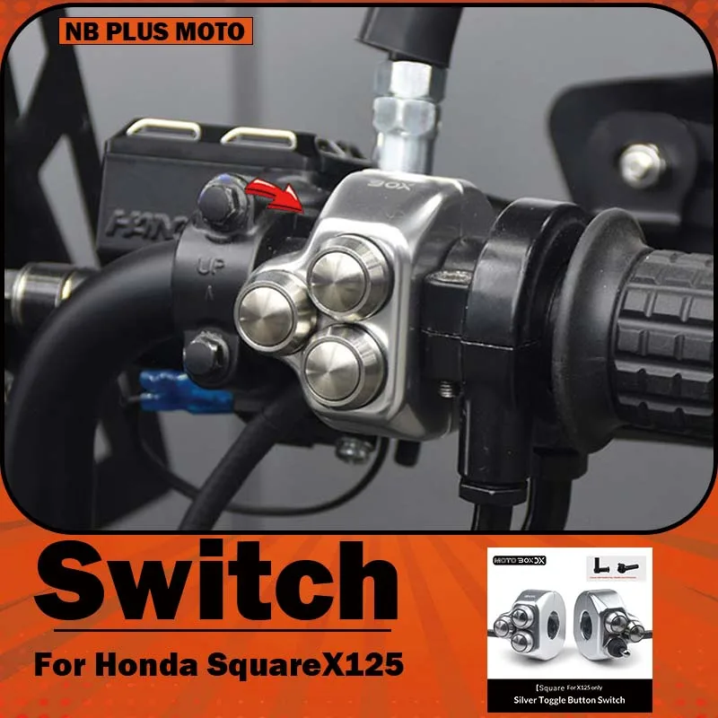 【Premium】For Honda SquareX125 modification parts: Retro-style simple switch assembly for motorcycle handlebar buttons