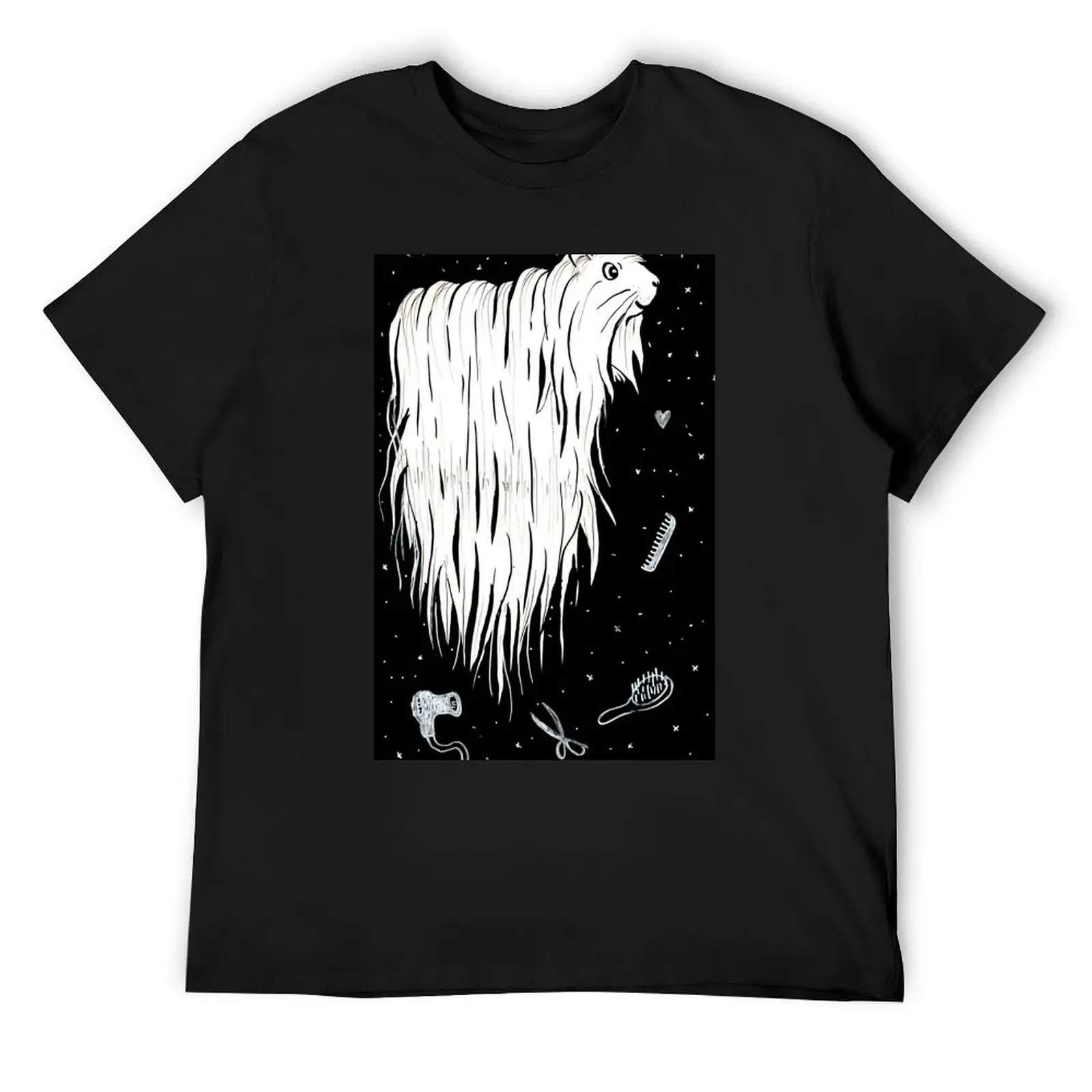 Long Hair Guinea Pig T-Shirt essential t shirt sports fans mens workout shirts