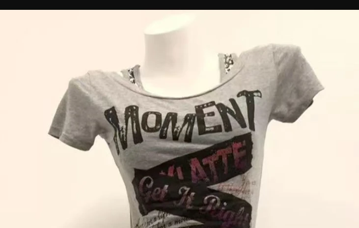Y2k Crop Tops Vintage Letter Print T Shirt American Retro SubCulture Punk Slim T-shirt Top Trend Women Gothic Grunge White Tees - Image 3