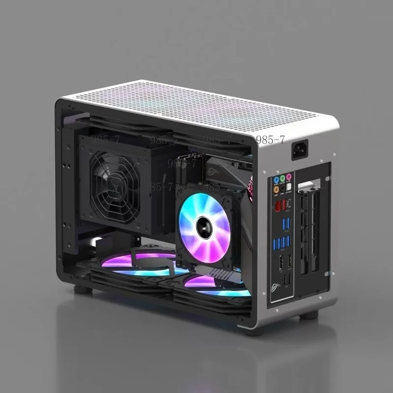 Transparent Aluminum Alloy Frame A4 ITX Computer Case pro Standard Configuration Chassis Compatible with SFX240 Water Cooling