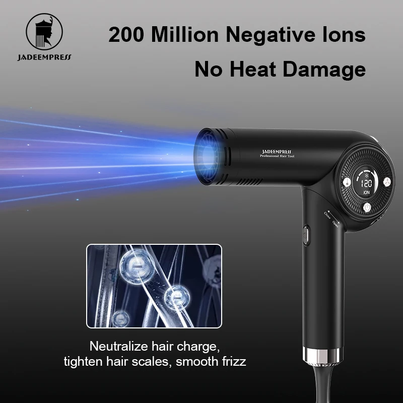 1800W High-Speed BLDC Salon Hair Dryer Diffuser Dual Voltage Leafless Design Negative Ion Technology for Hotels Travel