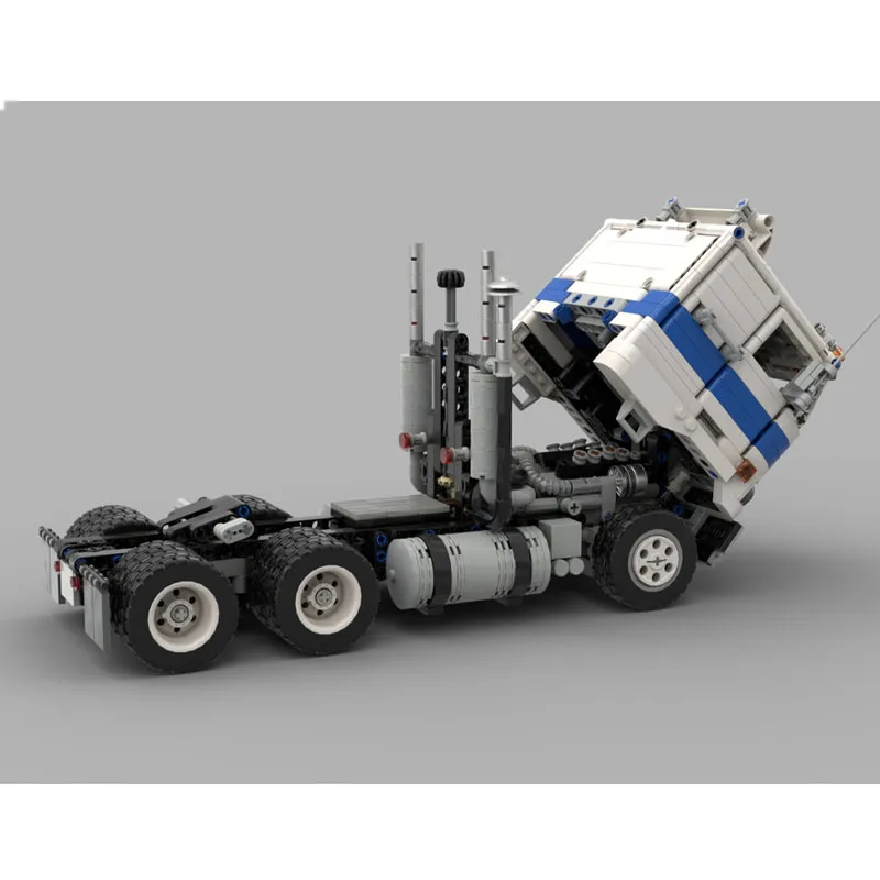 MOC-213801 Model Blok Bangunan Truk Flathead Kargo Klasik Baru, 1265 Bagian, Hadiah Mainan Natal Ulang Tahun Anak Laki-laki dan Anak-anak