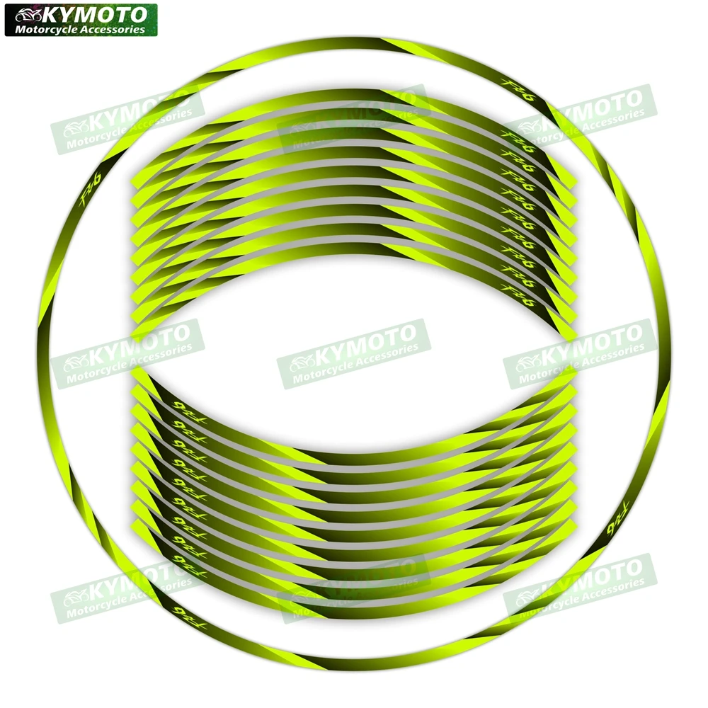 For FZ6 FZ 6 6M motorcycle accessories 17-inch wheel decals fairing rims modified reflective stickers stripes decoration