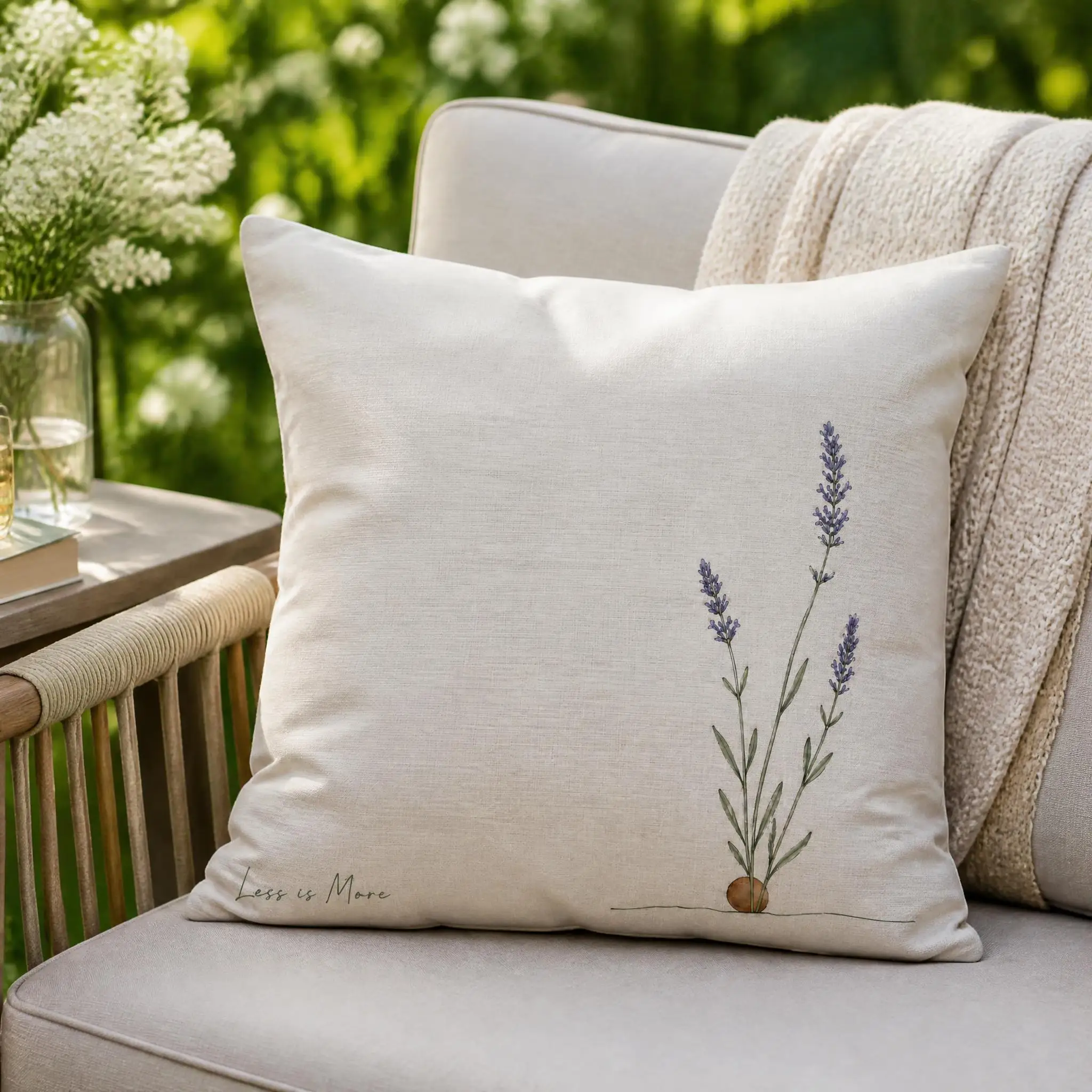 Minimalist Cottage Garden Pillow Cover, Suitable For Sofa Bedroom Decoration, Unique Holiday Gift
