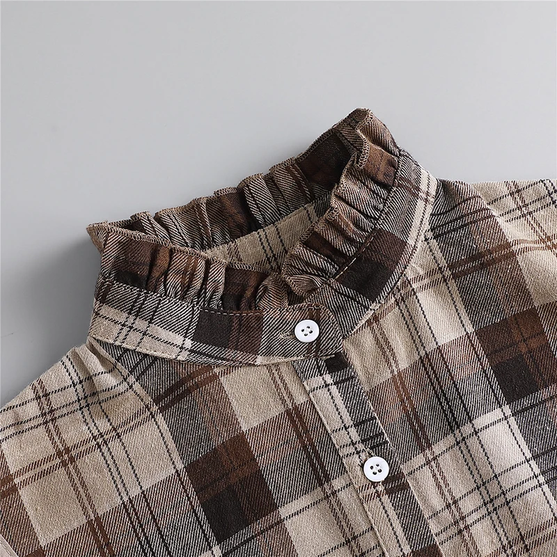 Damen abnehmbares kariertes Hemd-Design, gefälschter Kragen, falsche Bluse, Kleidungszubehör – Detail 10