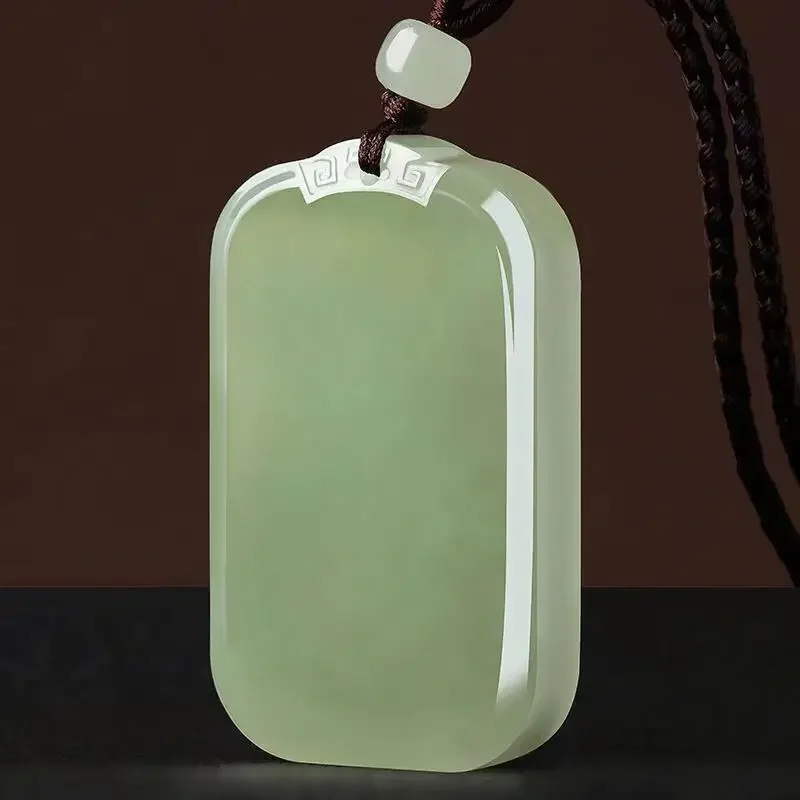 

Natural Afghan jade no matter what, hand carved and polished lake green jade pendant for men and women jade pendant necklace