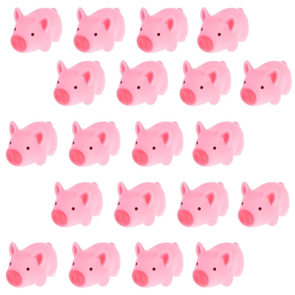 

20 Pcs Pig Toy Toddler Toys Children Decompression Anxiety Relief Squeeze Animal Fun Sensory Vinyl Squeak Baby Kids Stress