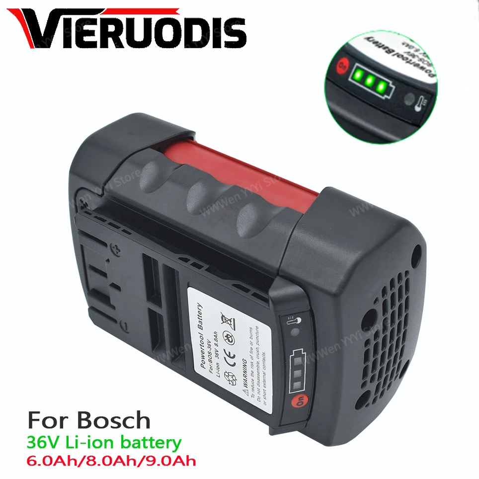 For Bosch 36V 9.0AH/6.0Ah Li-ion Replacement Battery for Bosch 2607336003 2607336108 BAT810 BAT840 D-70771 Power Tool Battery