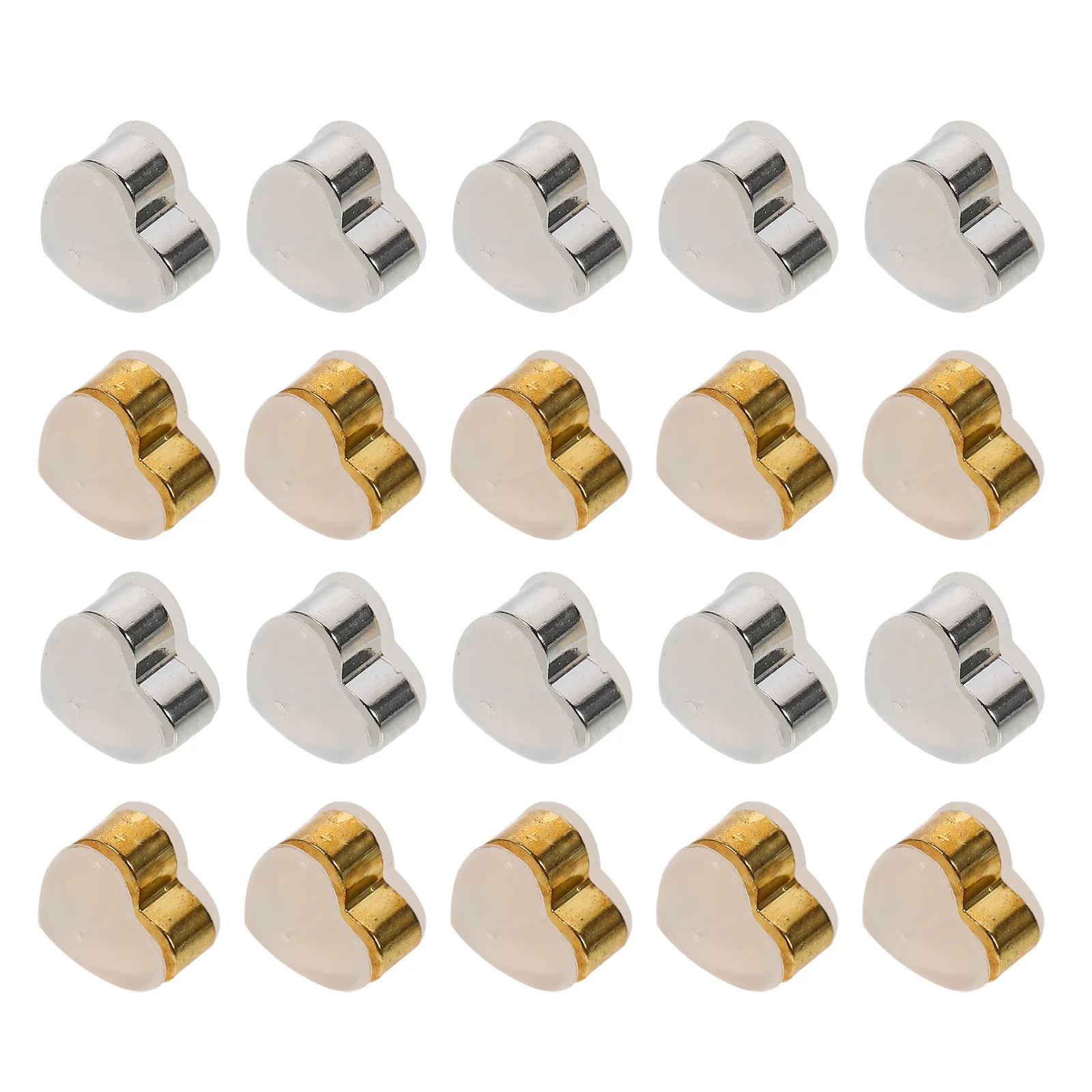 

20Pcs Metal Waist Hoop Stud Earrings Silicone Earring Backs Secure Stopper for DIY Jewelry Makers Silicone Earring Backs
