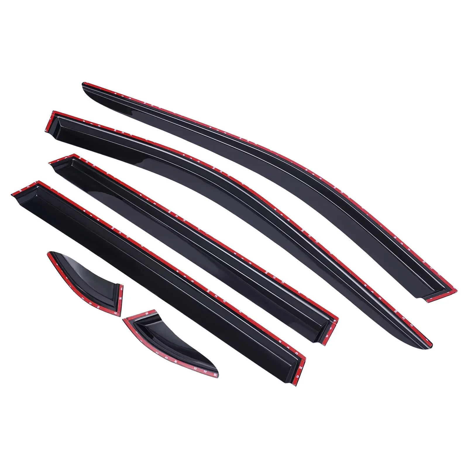 1 Set 6Pcs Window Deflectors Wind Rain Guards Shade Vent PMMA Material for 19-22 Toyota RAV4