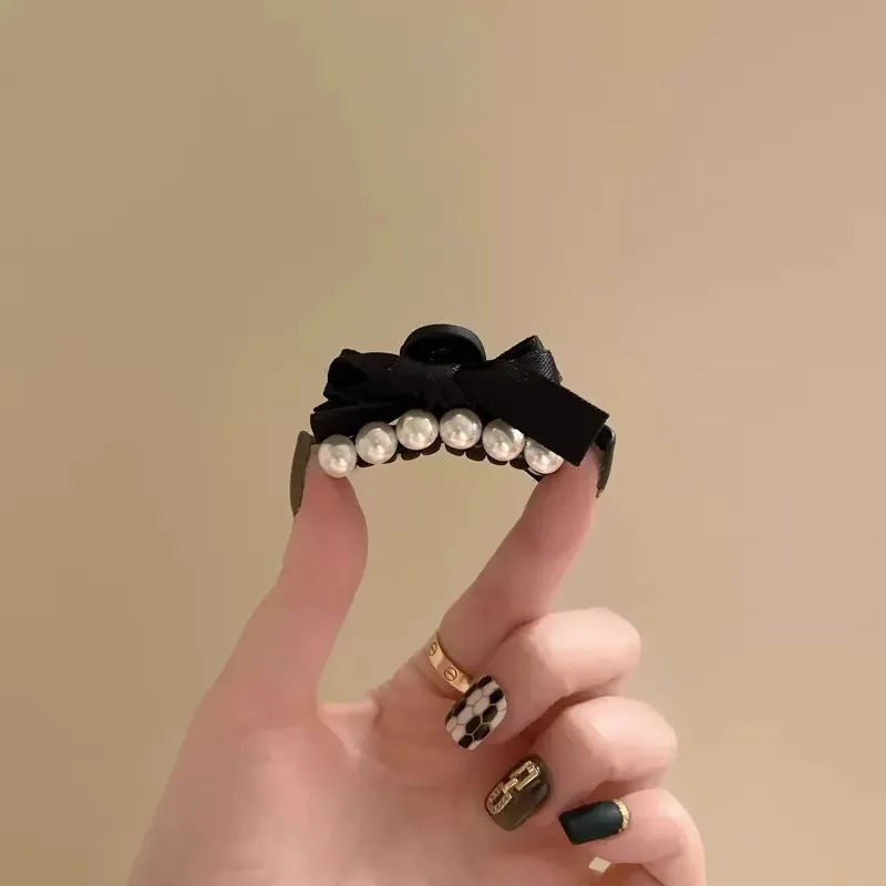Hair Claw Clip Vintage Bow Satin Metal Alloy Medium Lightweight Women Chic Side Bangs Half Updo Hair Accessory Multicolor Party