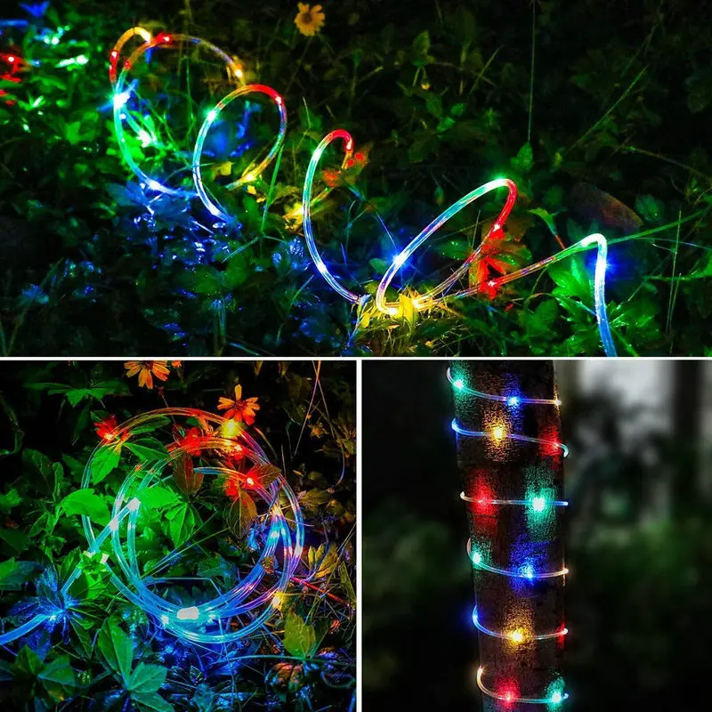 Led Rope Lights Battery Operated Outdoor/Indoor Waterdichte Fairy String Tube Lights 8 Modes Afstandsbediening W/Timer